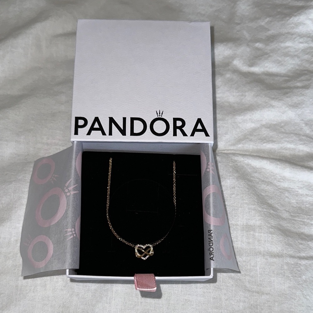 Pandora Gold Infinity Pendant Necklace